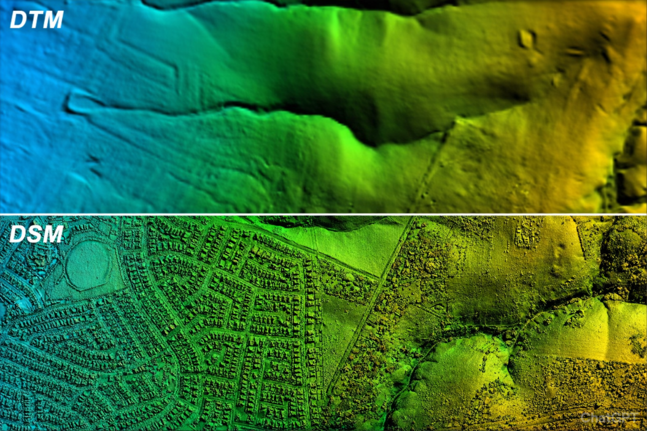 DSM DTM Digital Terrain Modeling
